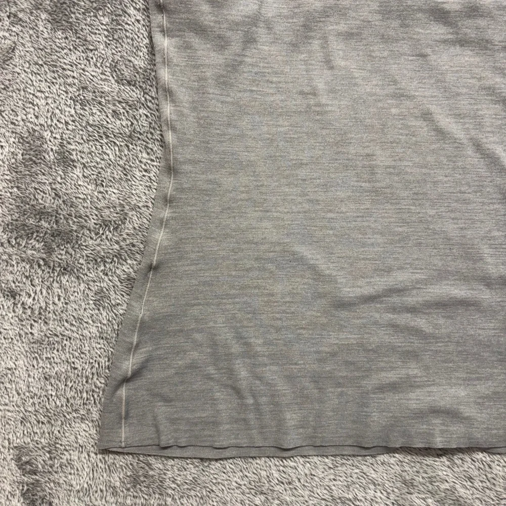 Nike Tank Top Women Large Grey Good Yoga Dri-FIT Square Neck Shelf Bra 820